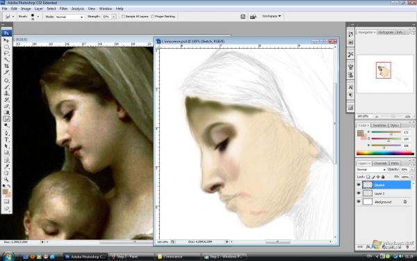 Creation of L'innocence Sombre: Step 3